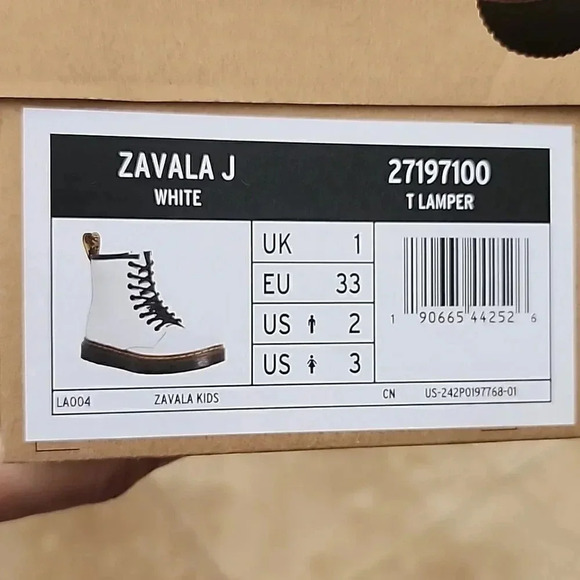 Dr.MartensΒ Kids Zavala White Boots - Picture 7 of 8